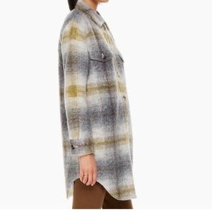 wilfred ganna long shirt jacket new s blue green